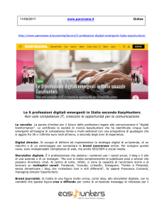 Le 5 professioni digitali emergenti in Italia secondo EasyHunters