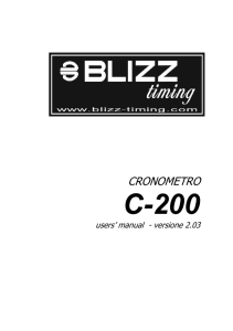 CRONOMETRO - Blizz Timing