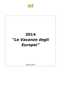 2014 “Le Vacanze degli Europei”