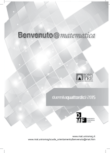 Benvenuto@matematica Benvenuto@matematica