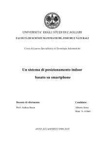 Un sistema di posizionamento indoor basato su smartphone