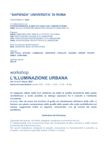 workshop L`ILLUMINAZIONE URBANA