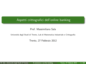 Aspetti crittografici dell`online banking