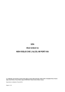 UDA Alcol sì/alcol no NON VOGLIO CHE L`ALCOL MI PORTI VIA