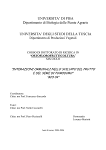 UNIVERSITA` DI PISA Dipartimento di Biologia