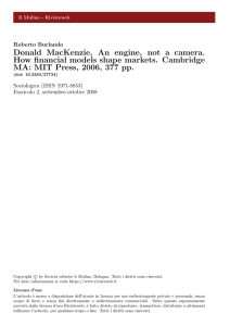 Donald MacKenzie, An engine, not a camera. How financial models