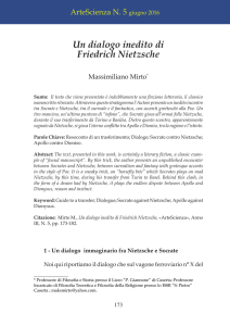 Un dialogo inedito di Friedrich Nietzsche - Arte-e