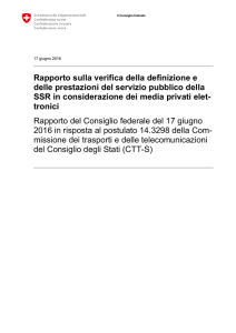 Rapporto sulla verifica della definizione e delle - UVEK