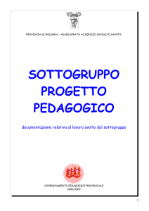 sottogruppo progetto pedagogico - Città Metropolitana di Bologna