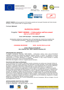 Progetto “NEET-WORKS - L`informatica nell`era smart 15/1/1/2747