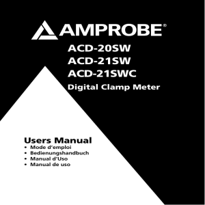 ACD-20SW, ACD-21SW, and ACD-21SWC Digital Clamp