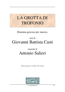 La grotta di Trofonio - Libretti d`opera italiani