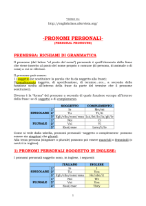 pronomi personali - English Class