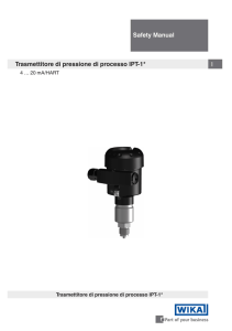 Safety Manual Trasmettitore di pressione di processo IPT-1*