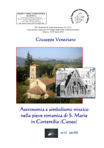 Astronomia e simbolismo mistico nella pieve romanica di S. Maria in