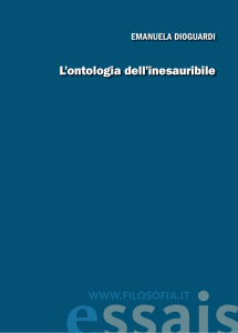 L`ontologia dell`inesauribile