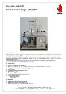 ECOLOGIA - AMBIENTE IC53D - Distillatore d`acqua