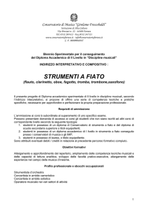 strumenti a fiato - Conservatorio di Ferrara