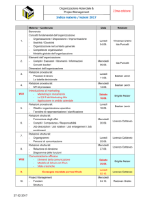 lezioni del Corso Organizzazione