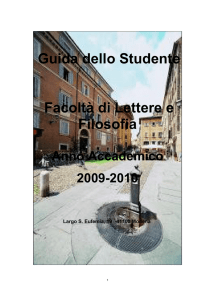 Guida dello studente 2009-2010 - Dipartimento di Studi linguistici e