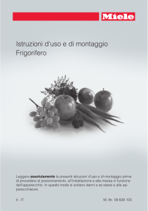 Istruzioni d`uso e di montaggio Frigorifero