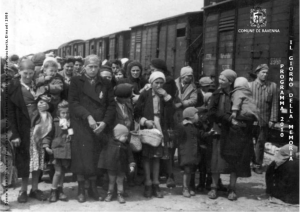 Donne e bambini sulla ramp a di selezione, Auschwitz, tratto da