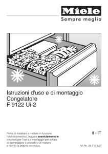 Istruzioni d`uso e di montaggio Congelatore F 9122 Ui-2