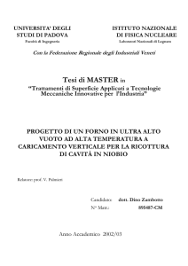 Tesi di MASTER in - Master in Surface Treatments for Industrial