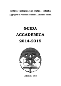 GUIDA ACCADEMICA 2014-2015 - Istituto Teologico San Pietro