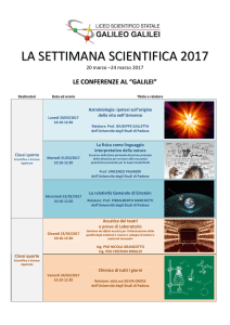 la settimana scientifica 2017