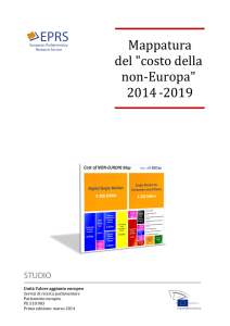 Mappatura del "costo della non-Europa" 2014-2019