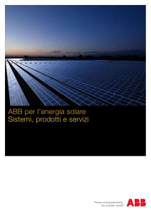 ABB per l`energia solare Sistemi, prodotti e servizi