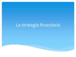 La strategia finanziaria