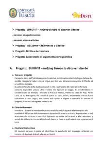 Progetto Dipartimento DISTU