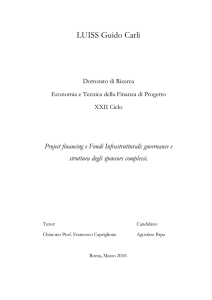 PAPA A - Project financing e Fondi Infrastrutturali_2010_02_15