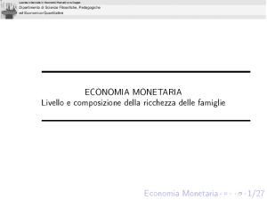 Economia Monetaria 1/27 ECONOMIA MONETARIA Livello