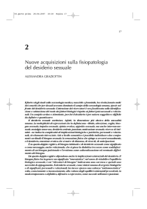 Nuove acquisizioni sulla fisiopatologia del desiderio sessuale