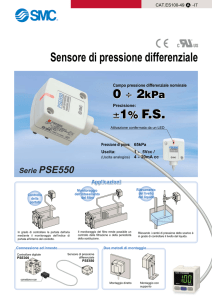 Sensore di pressione differenziale 0 ÷ 2kPa ±1% F.S. 0 ÷ 2kPa ±1