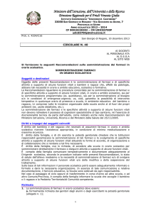 CIRCOLARE N. 40, Raccomandazioni e modulistica