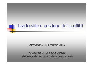 Leadership e gestione dei conflitti