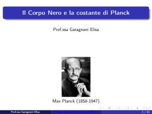 Il Corpo Nero e la costante di Planck
