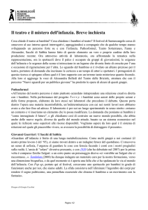 Il teatro e il mistero dell`infanzia. Breve inchiesta