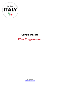 Corso Online Web Programmer