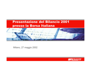 Scarica il file  della presentazione del Bilancio 2001
