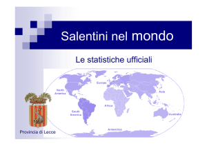 Salentini nel mondo - Provincia di Lecce