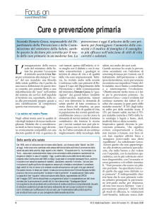 Cure e prevenzione primaria
