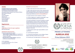 Aurelia Josz Premio Letterario Prima Edizione, 2015