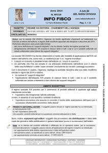 N. RF219 Anno 2014 OGGETTO REGIME IVA