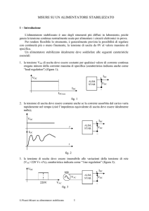 Misure su un alimentatore stabilizzato