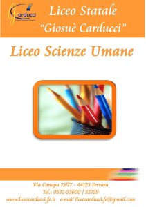 Scienze Umane - Liceo Statale Carducci